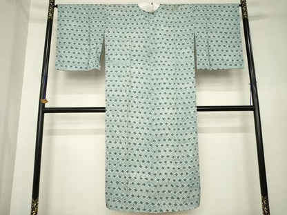 平和屋着物●長襦袢　袷　絞り　菱文　正絹　逸品　AABK3387ck