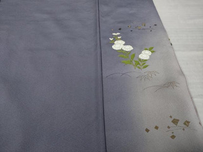 平和屋着物●豪華色留袖　孔雀花文　金銀彩　正絹　逸品　AABK3389ck
