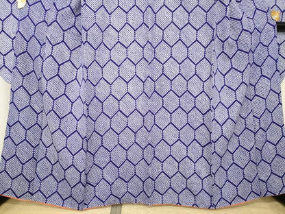 平和屋着物●豪華振袖　総絞り　亀甲文　正絹　逸品　AABK3390ck