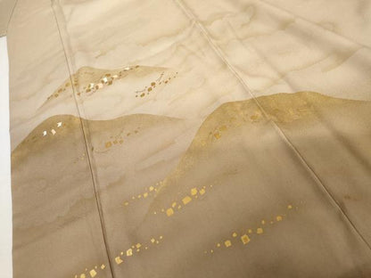 平和屋着物●豪華色留袖　刺繍　遠山風景文　暈し染め　金銀彩　正絹　逸品　AABK3402cs