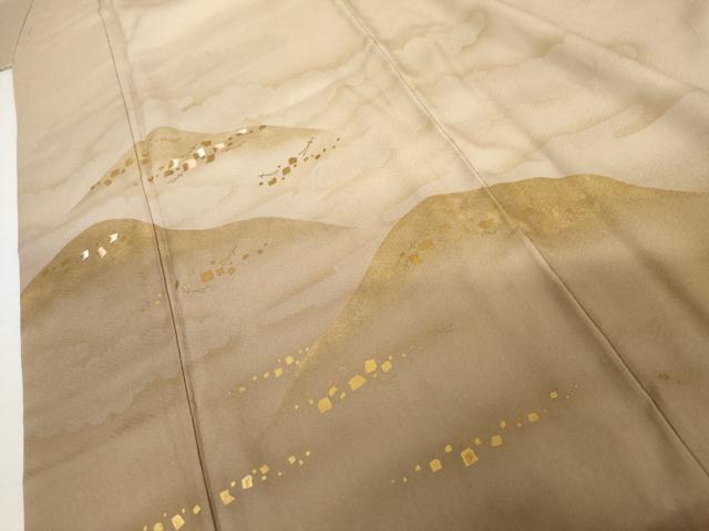 平和屋着物●豪華色留袖　刺繍　遠山風景文　暈し染め　金銀彩　正絹　逸品　AABK3402cs