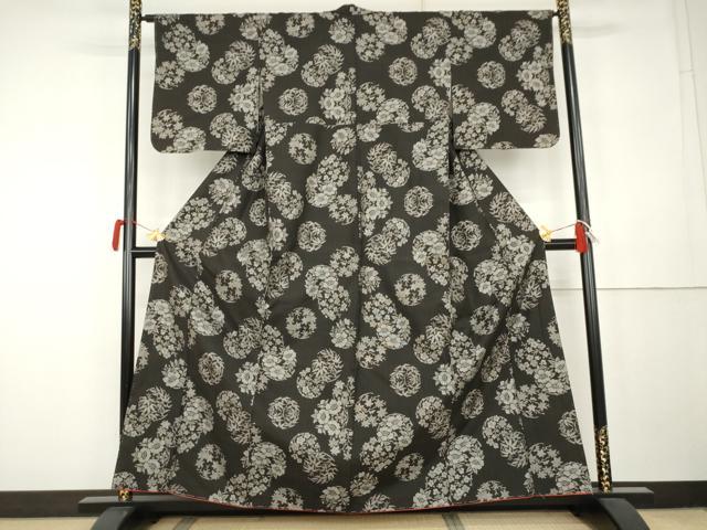 平和屋着物●本場大島紬　9マルキ　花丸文　正絹　逸品　AABK3409cs