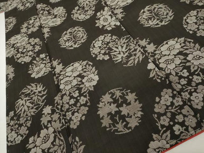 平和屋着物●本場大島紬　9マルキ　花丸文　正絹　逸品　AABK3409cs