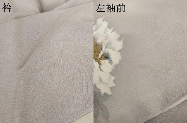 平和屋着物●訪問着　手描き　草花文　暈し染め　正絹　逸品　AABK3412cs