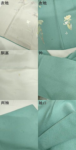 平和屋着物●訪問着　友禅　作家物　枝花文　暈し染め　正絹　逸品　AABK3419cs