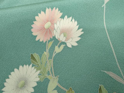 平和屋着物●訪問着　友禅　作家物　枝花文　暈し染め　正絹　逸品　AABK3419cs