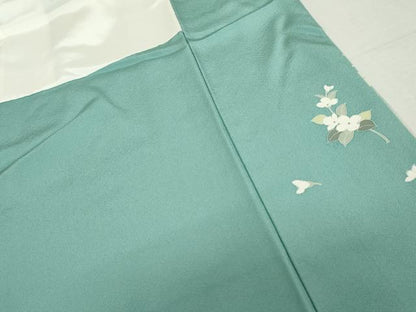 平和屋着物●訪問着　友禅　作家物　枝花文　暈し染め　正絹　逸品　AABK3419cs