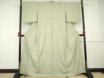 平和屋着物●上質な小紋 花丸文 正絹 逸品 AABK3420cs