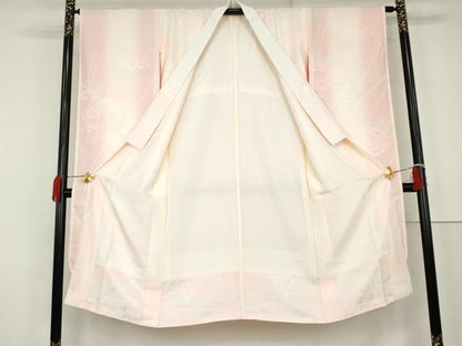 平和屋着物●振袖用長襦袢　袷　草花地紋　暈し染め　正絹　逸品　AABK3421cs