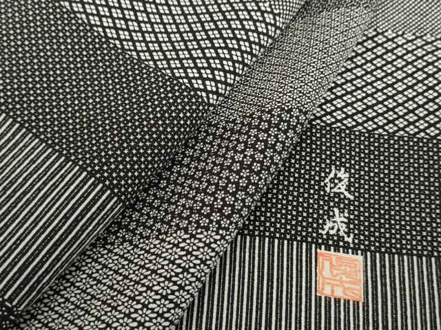 平和屋着物●小倉俊成　江戸小紋　百柄　正絹　逸品　AABK3423cs