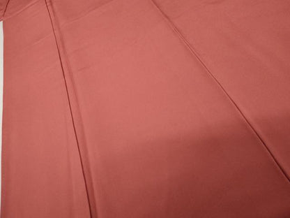 平和屋着物●上質な色無地　真朱色　正絹　逸品　AABK3424cs