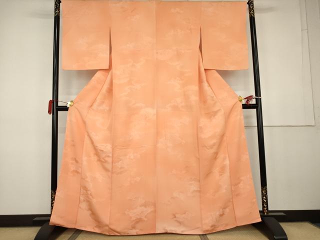 平和屋着物●上質な小紋　風景地紋　暈し染め　正絹　逸品　AABK3429cs