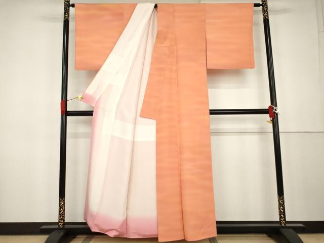 平和屋着物●虹色創家　本郷大田子　小紋　霞文　暈し染め　正絹　逸品　AABK3434cs