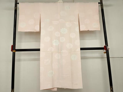 平和屋着物●長襦袢　袷　絞り　舞花文　正絹　逸品　AABK3436cs