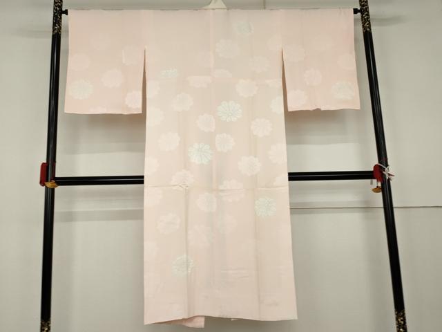 平和屋着物●長襦袢　袷　絞り　舞花文　正絹　逸品　AABK3436cs