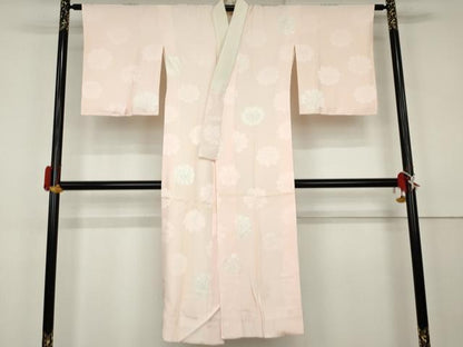平和屋着物●長襦袢　袷　絞り　舞花文　正絹　逸品　AABK3436cs