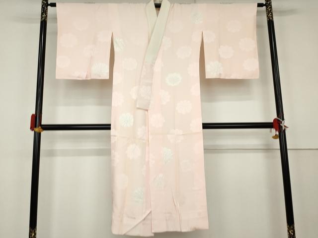 平和屋着物●長襦袢　袷　絞り　舞花文　正絹　逸品　AABK3436cs