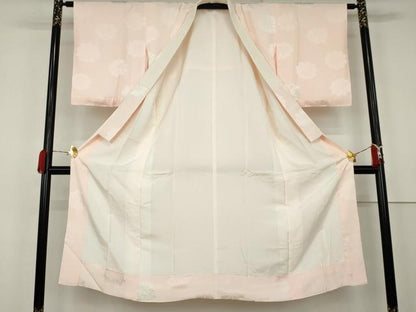 平和屋着物●長襦袢　袷　絞り　舞花文　正絹　逸品　AABK3436cs