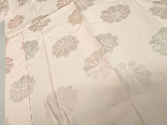 平和屋着物●長襦袢　袷　絞り　舞花文　正絹　逸品　AABK3436cs