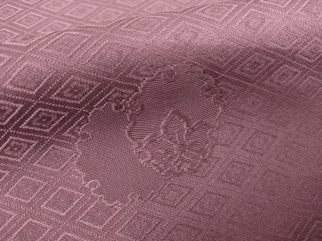 平和屋着物●上質な色無地　雪輪花地紋　菖蒲色　正絹　逸品　AABK3441cs