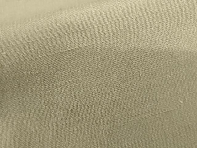 平和屋着物●結城紬　色無地　利休白茶色　正絹　逸品　AABK3442cs