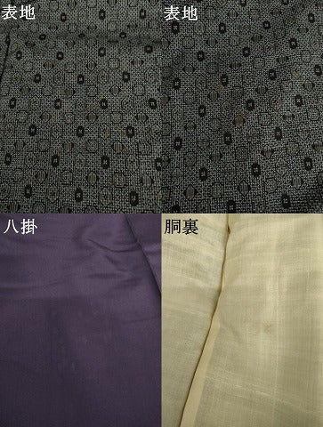 平和屋着物●本場大島紬　割込み絣　亀甲花文　正絹　逸品　AABK3443cs
