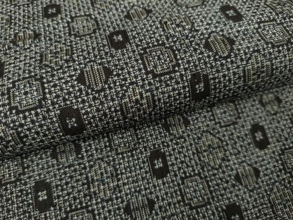 平和屋着物●本場大島紬　割込み絣　亀甲花文　正絹　逸品　AABK3443cs