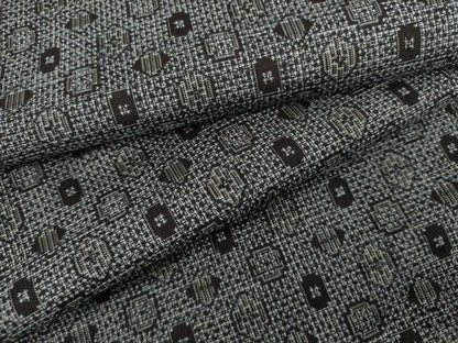 平和屋着物●本場大島紬　割込み絣　亀甲花文　正絹　逸品　AABK3443cs