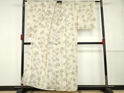 平和屋着物＊夏物　本場小千谷ちぢみ　楓　麻　逸品　AABK3459cs