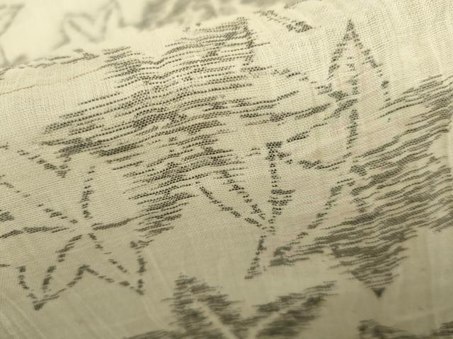平和屋着物＊夏物　本場小千谷ちぢみ　楓　麻　逸品　AABK3459cs