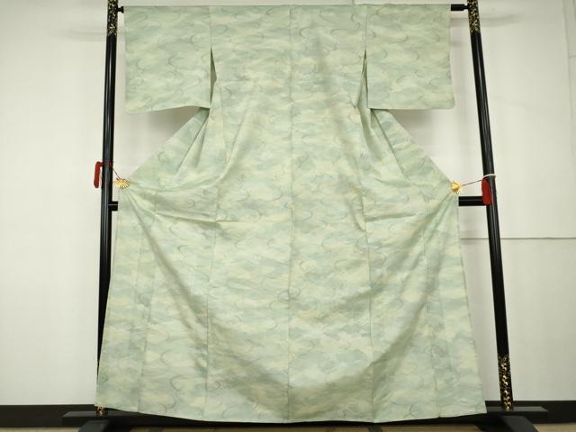 平和屋着物＊夏物　小紋　流水紋紗　正絹　逸品　AABK3462cs