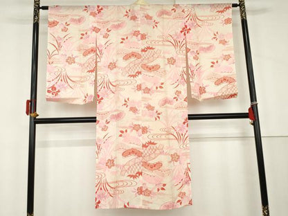 平和屋着物＊夏物　アンティーク　大正ロマン　長襦袢　絽　松竹梅文　正絹　逸品　AABK3463cs