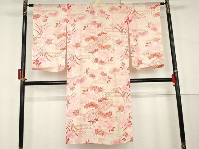 平和屋着物＊夏物　アンティーク　大正ロマン　長襦袢　絽　松竹梅文　正絹　逸品　AABK3463cs