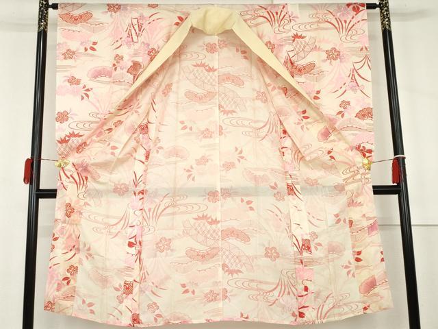 平和屋着物＊夏物　アンティーク　大正ロマン　長襦袢　絽　松竹梅文　正絹　逸品　AABK3463cs