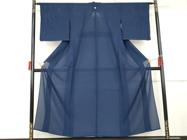 平和屋着物＊夏物　色無地　絽　瑠璃紺色　正絹　逸品　未使用　AABK3465cs