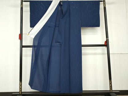 平和屋着物＊夏物　色無地　絽　瑠璃紺色　正絹　逸品　未使用　AABK3465cs