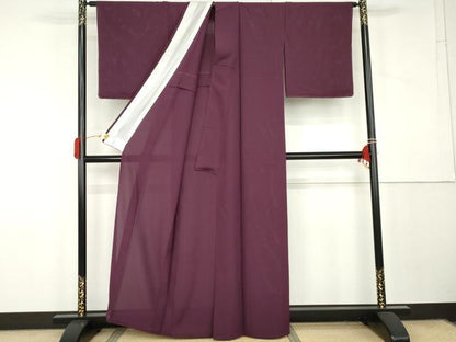 平和屋着物＊夏物　色無地　絽　暗紅色　正絹　逸品　未使用　AABK3466cs