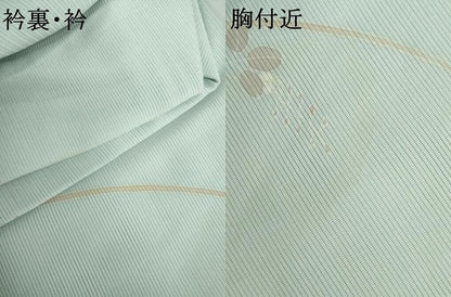 平和屋着物＊夏物　訪問着　絽　友禅　枝花文　暈し染め　金彩　正絹　逸品　AABK3475cs