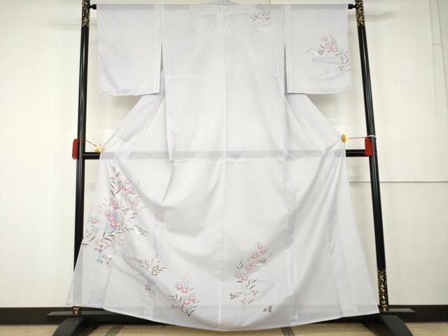 平和屋着物＊夏物　訪問着　絽　流水花鳥文　暈し染め　洗える着物　未使用　AABK3477cs