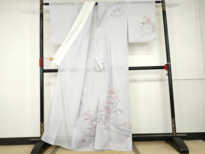 平和屋着物＊夏物　訪問着　絽　流水花鳥文　暈し染め　洗える着物　未使用　AABK3477cs