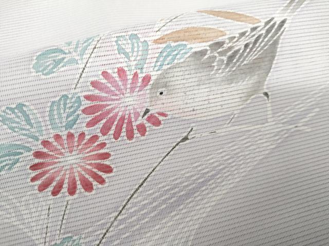平和屋着物＊夏物　訪問着　絽　流水花鳥文　暈し染め　洗える着物　未使用　AABK3477cs