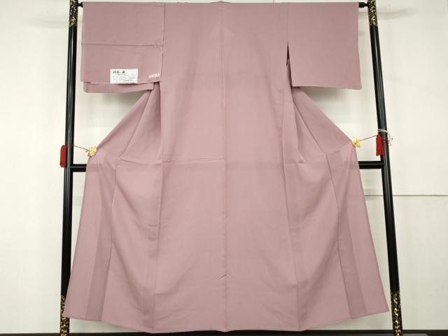 平和屋着物＊夏物　色無地　絽　天女織　堅牢染　石竹色　反端付き　正絹　逸品　AABK3481cs
