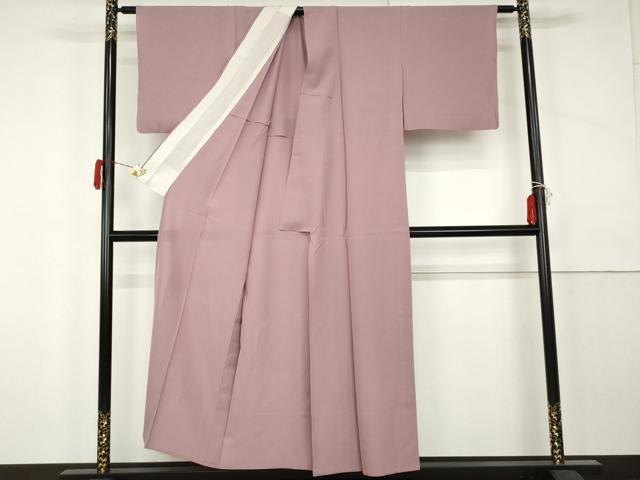 平和屋着物＊夏物　色無地　絽　天女織　堅牢染　石竹色　反端付き　正絹　逸品　AABK3481cs