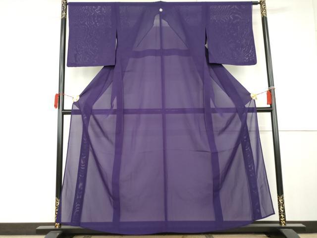 平和屋着物＊夏物　色無地　絽　桑の実色　正絹　逸品　AABK3482cs