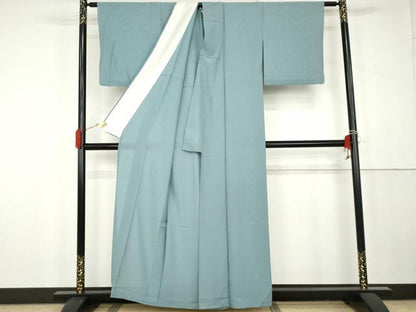 平和屋着物＊夏物　色無地　絽　秘色色　正絹　逸品　AABK3483cs