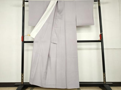 平和屋着物＊夏物　色無地　絽　藤色　正絹　逸品　AABK3486cs