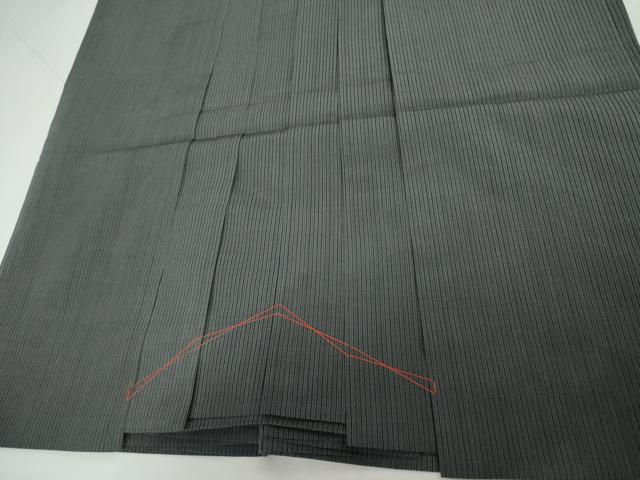 平和屋着物＊夏物　男性　行灯袴　縦絽　縞　正絹　逸品　未使用　AABK3488cs