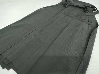 平和屋着物＊夏物　男性　行灯袴　縦絽　縞　正絹　逸品　AABK3490cs