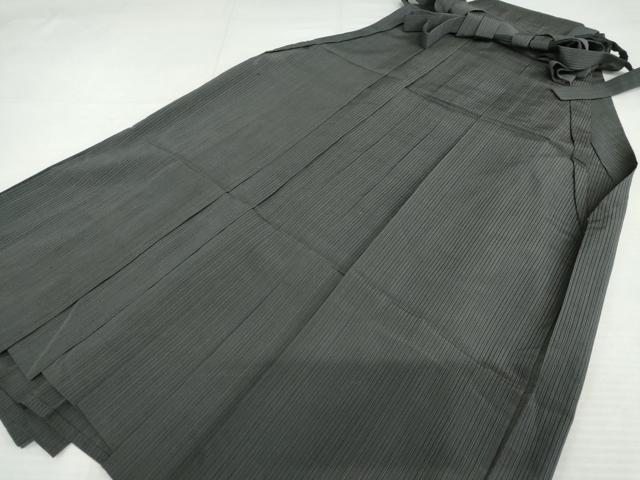 平和屋着物＊夏物　男性　行灯袴　縦絽　縞　正絹　逸品　AABK3490cs