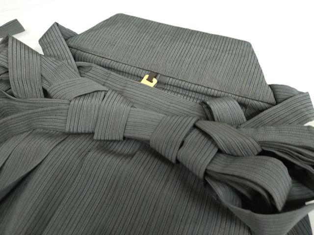 平和屋着物＊夏物　男性　行灯袴　縦絽　縞　正絹　逸品　AABK3490cs